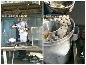Usai Erupsi Semeru, Warga Ini Tengok Nasib Cilok Dagangannya