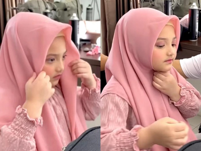 Viral bikin gemas putri Anang Hermansyah dan Ashanty, Arsy Hermansyah memakai hijab segi empat sendiri. Viral bikin gemas putri Anang Hermansyah dan Ashanty, Arsy Hermansyah memakai hijab segi empat sendiri.