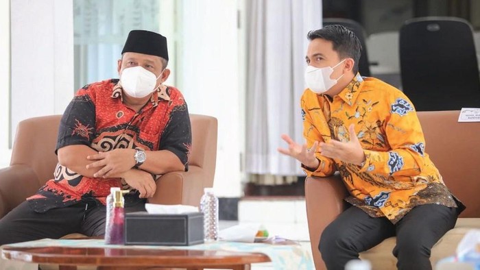 Wakil Bupati Bandung Sahrul Gunawan menerima kunjungan dari Wakil Bupati Bantul Joko Budi Purnomo.