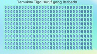 Ada tiga huruf O yang tersebar di antara huruf Q. Kamu bisa menemukan? (Foto: detikHealth)