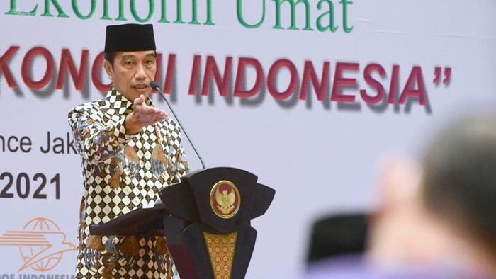 Jokowi dalam acara pembukaan Kongres Ekonomi Umat Islam II MUI (Muchlis Jr - Biropers Setpres)