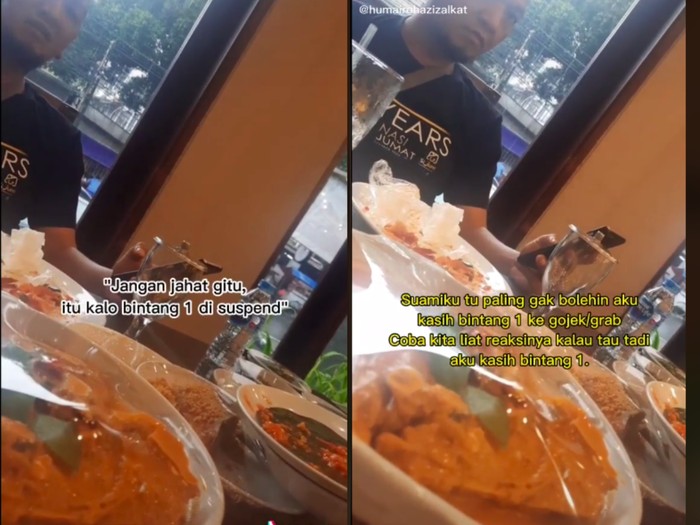Prank kasih bintang 1 Reaksi Suami saat Istrinya Kasih Bintang 1 saat Pesan Makanan via Ojol Ini Bikin Terharu