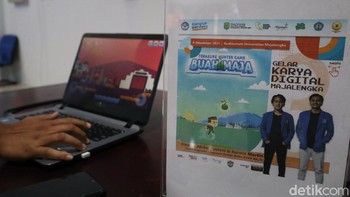 Treasure Hunter Game Buah Maja telah memenangkan penghargaan Karya Terpilih Indonesia Entrepreneur TIK dari Kementerian Kominfo tahun 2020 dan mewakili Indonesia di ajang ASEAN ICT Award 2021 di Myanmar. (Foto: Bima Bagaskara/detikcom)