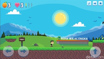 Dalam Treasure Hunter Game Buah Maja ini, gamer memainkan karakter Hasan yang harus mencari buah Maja sakti yang dapat menyembuhkan penyakit ibunya. (Foto: Bima Bagaskara/detikcom)