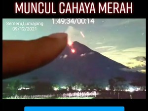 Mbah Rono Bicara Heboh Kelebat Cahaya Merah Muncul di Gunung Semeru