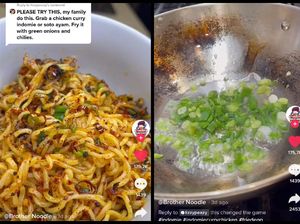 Viral Resep Indomie Kari Ayam Digoreng Pakai Daun Bawang, Rasanya Pas Banget!