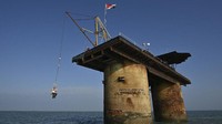 Luasnya hanya 550 meter persegi. Tak ada tanah, yang dimiliki negara ini hanya bangunan benteng.  (BEN STANSALL/AFP)