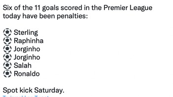 Bayangkan, dari 11 gol dari enam gol di antaranya datang dari titik putih. Foto: Internet