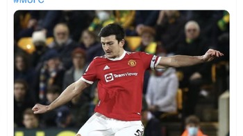 3 poin, clean sheet. Move on. Terima kasih atas dukungan kalian, tulis Harry Maguire. Foto: Twitter