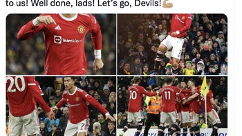 Ronaldo juga berkomentar di Twitter. Satu lagi langkah di arah yang benar. Kami tahu apa yang kami inginkan dan apa yang harus kami lakukan untuk mendapatkannya, demikian katanya. Foto: Twitter