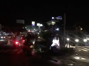 One Way Usai, Lalu Lintas di Simpang Gadog Ramai Lancar Malam Ini