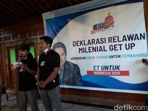 Milenial Get Up Bantul Deklarasi Dukung Erick Thohir Capres 2024