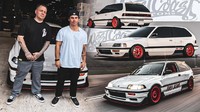 Honda Civic Nouva warna merah yang sebelumnya dalam keadaan kusam, kini tampil memesona. Honda Civic Nouva modifikasi bergaya Japanese Domestic Market (JDM) ini juga racikan Musa Tjahjono. Foto: West Coast Custom