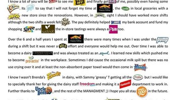 Menggunakan beragam merek di dalam surat. Foto: Bored Panda