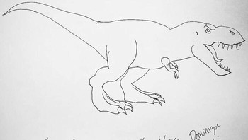 Menggunakan gambar T-Rex. Foto: Bored Panda