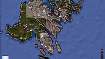 Kepulauan Faroe - Denmark, terletak di Samudra Atlantik, di antara Norwegia dan Islandia, adalah Kepulauan Faroe. Terdiri dari 18 pulau vulkanik, mereka adalah bagian dari Kerajaan Denmark. Entah kenapa, di Google Maps Eropa, sebagian pulau terlihat jelas, dan sebagian lainnya blur. Foto: Google Maps