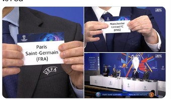 Begitu MU diumumkan bertemu PSG, netizen ini langsung menyatakan mari kita lihat siapa sebenarnya pemain terbaik dunia sejati. Tentu ia merujuk pada Lionel Messi melawan Cristiano Ronaldo. Foto: Twitter