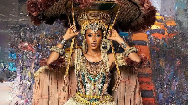 7 Foto Pramugari Nigeria Pemenang Kostum Nasional Terbaik Miss Universe 2021