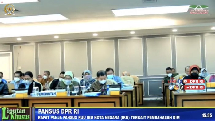 Rapat Pansus IKN DPR RI (Screenshot).