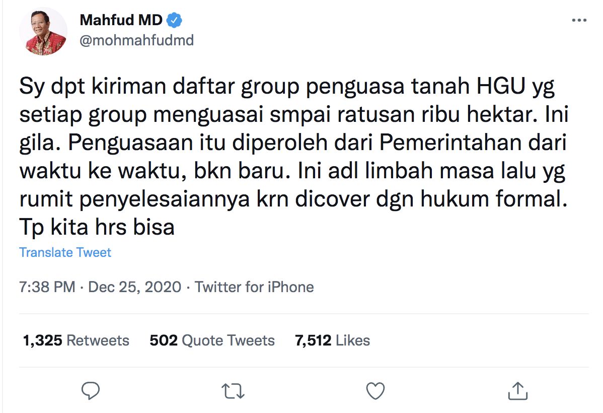 Twitt @mahfudMD/ Twitter: @mahfudMD Twitt @mahfudMD/ Twitter: @mahfudMD
