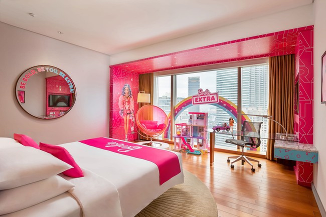 Ada 14 kamar yang akan didekorasi bergaya Barbie dengan tiga tema cerita, yakmi Barbie You Can Be Anything, Barbie Fantasy dan Barbie EXTRA. Foto: Dok. Grand Hyatt Kuala Lumpur