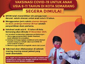 Vaksinasi Anak 6-11 Tahun Semarang Baru Dimulai 21 Desember, Ini Sebabnya