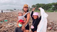 Patut Dicontoh! 7 Potret Jennifer Bachdim Bersihkan Pantai Bali Bareng Anak