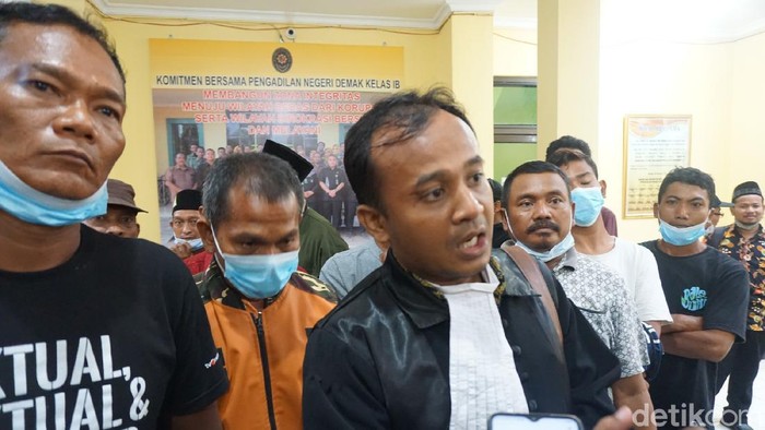 Pengacara Mbah Minto, Haryanto, di PN Demak, Rabu (15/12/2021).