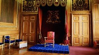 The Garter Thorne adalah ruangan di Kastil Windsor tempat Ratu Victoria mengadakan audiensi dan tempat Ratu Elizabeth mengadakan upacara. Foto: Tim Graham Photo Library