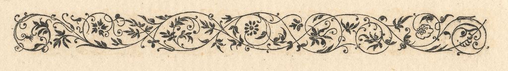 Ragam hias flora dalam teks Guasti yang memuat puisi seniman Michelangelo dengan tejemahan bahasa Jerman.