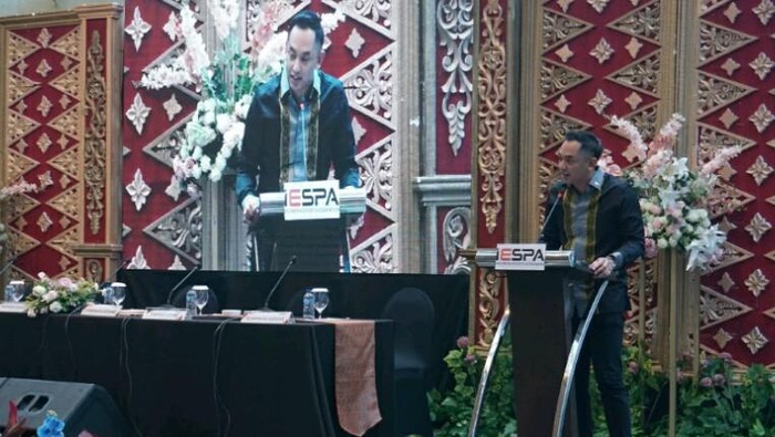Ketua Umum IESPA, RM Ibnu Pradipto, dalam sambutannya.