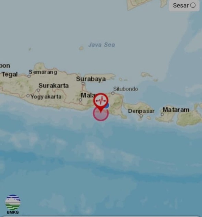 Gempa Jember Magnitudo 5.1