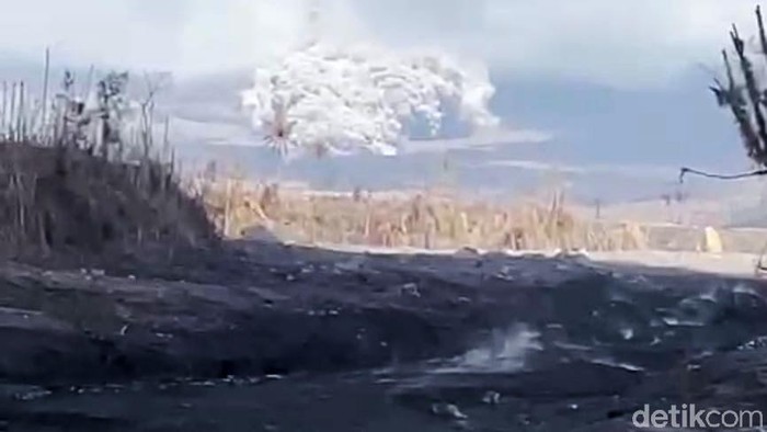 Gunung Semeru kembali mengalami erupsi, Kamis (16/12/2021). Gunung tertinggi di Pulau Jawa ini meluncurkan awan panas guguran atau APG yang cukup besar. Warga yang berada di dekat lokasi panik. Mereka diperintahkan menjauh.