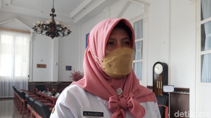 Kepala Dinas Kesehatan (Dinkes) Boyolali, Puji Astuti, di kantor bupati, Kamis (16/12/2021).