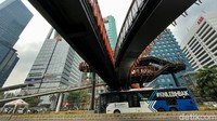 Begini penampakan terkini JPO Pinisi di kawasan Sudirman Jakarta.