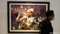 Sebanyak 104 perupa berpartisipasi dalam pameran yang mengangkat tema Kebhinekaan Indonesia.