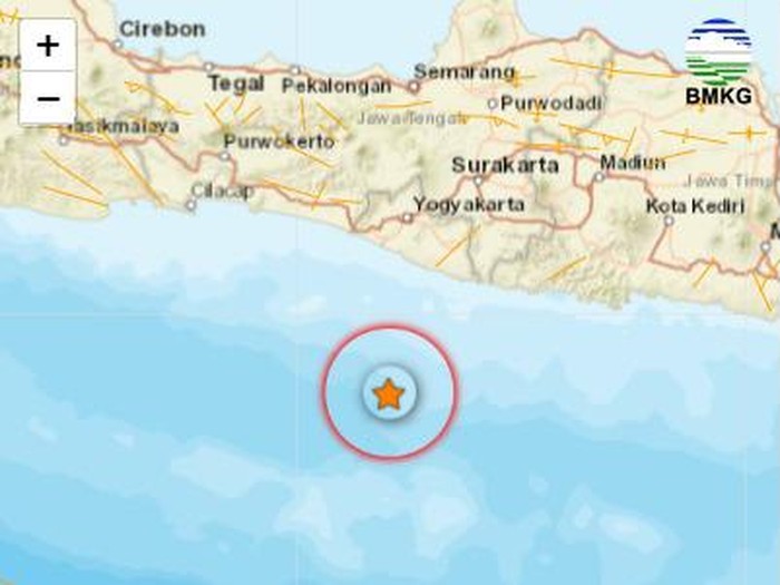 Pusat gempa M 3,6 di Gunungkidul