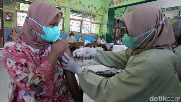 164 Pelajar Usia 6-11 Tahun di Bantul Divaksinasi COVID-19