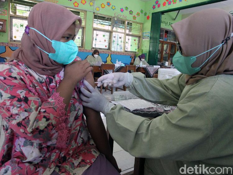 164 Pelajar Usia 6-11 Tahun di Bantul Divaksinasi COVID-19