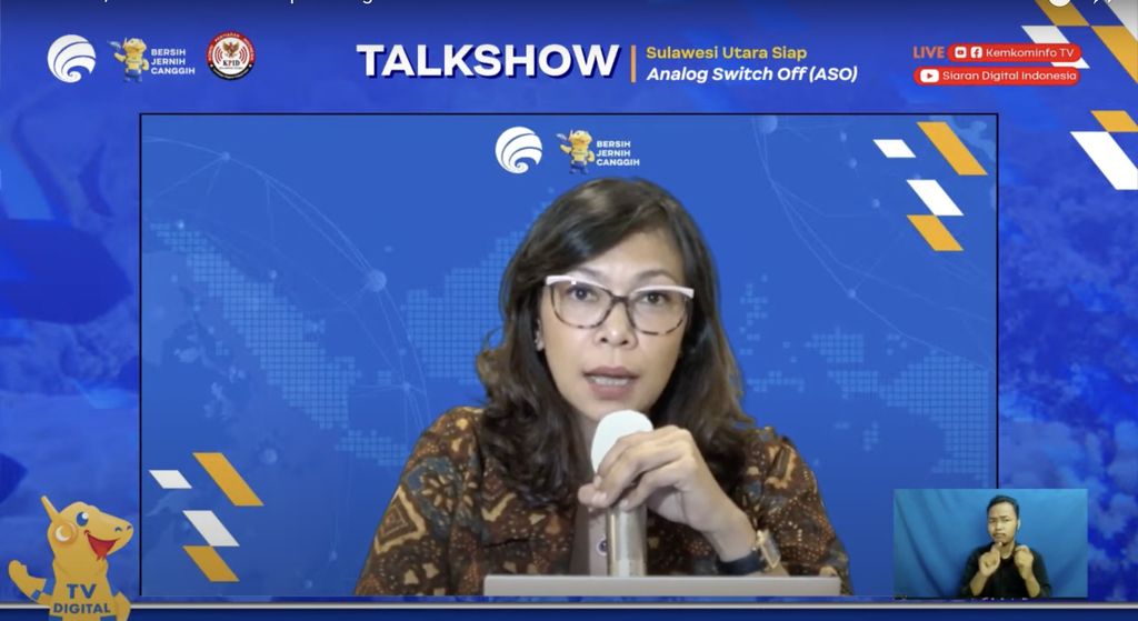 Mimaisa Sebayang selaku Sekretaris Pokja Migrasi Program Siaran Gugus Tugas Migrasi Televisi Digital, Kominfo