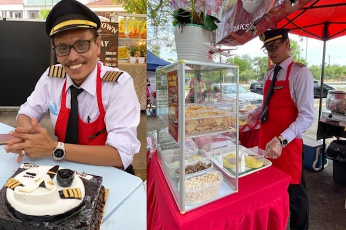 Alami PHK Sebagai Pilot, Pria Ini Buka Warung Makan Kaki Lima