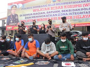 48 Pesilat di Jombang Diamankan, 2 Jadi Tersangka Pengeroyokan
