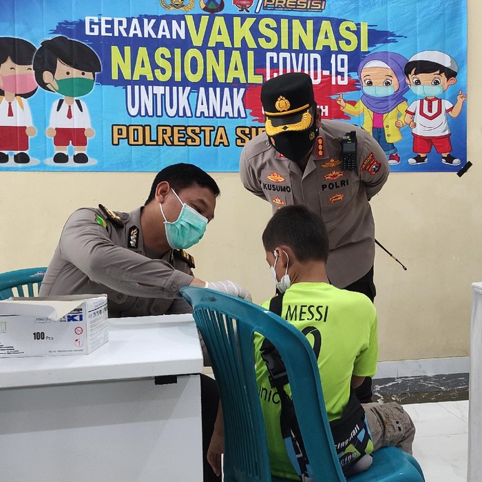 Vaksin Anak Usia 6-11 Tahun Bisa Dilayani di Polresta Sidoarjo