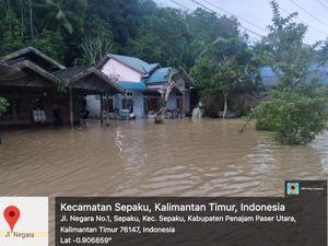 Banjir Rendam 101 Rumah di Penajam Paser Utara Kaltim