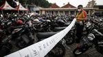 Penampakan Ratusan Motor Hasil Razia Balap Liar di Sidoarjo
