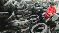 Selain itu ban bekas tersebut bisa dimanfaatkan untuk menjadi bahan baku minyak.