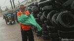 Dari Ban Bekas Ini, Untung Memutar Roda Kehidupan