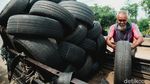 Dari Ban Bekas Ini, Untung Memutar Roda Kehidupan