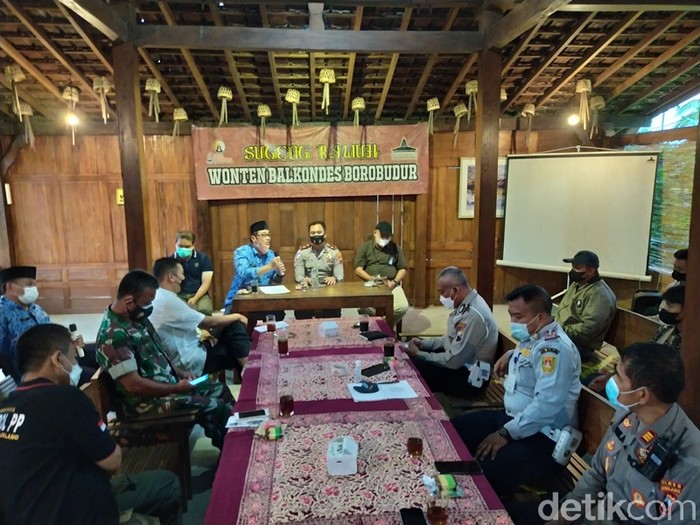 Suasana pertemuan pengelola skuter di Balkondes Borobudur