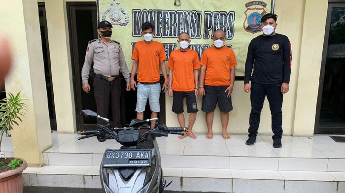 Aniaya-Rampas Motor Warga, 3 Anggota Geng Motor di Sumut Ditangkap (Foto: Istimewa)